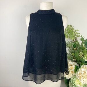KAARI BLUE blouse (new) | black sparkle | small | cocktail